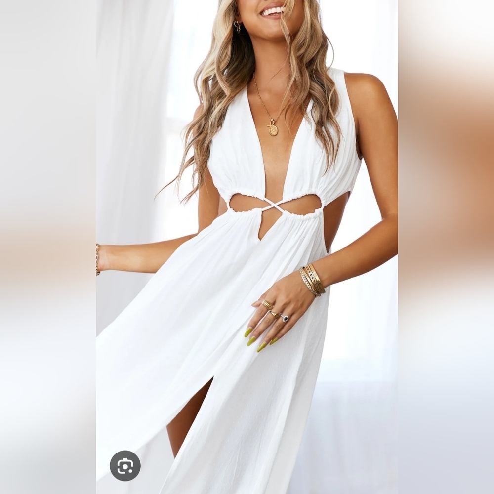 Hello Molly White Midi Dress - Picture 2 of 16